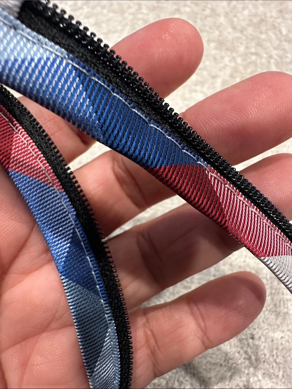 Tommy Hilfiger Red, Blue and Gray Plaid Silk Tie